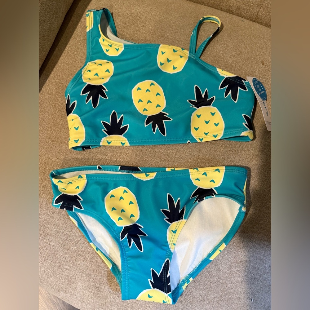 Carter's Teal and Yellow Pineapple girls Swimsuit